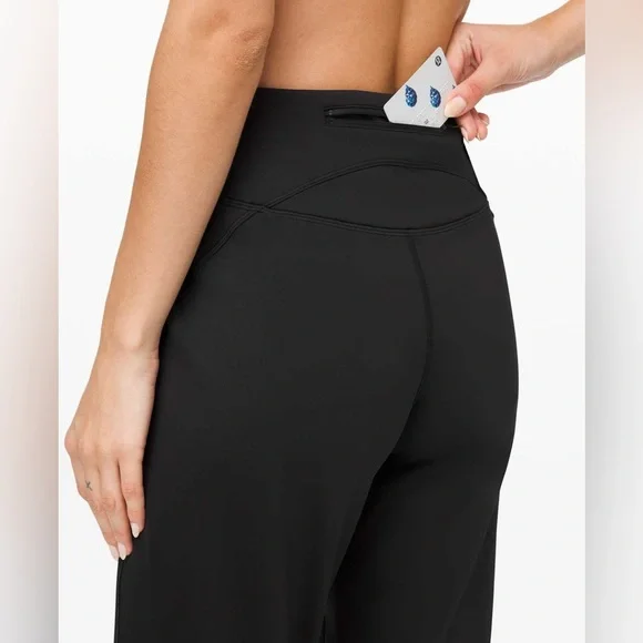 Fleece Lined Black Joggers - Picture 4 of 11